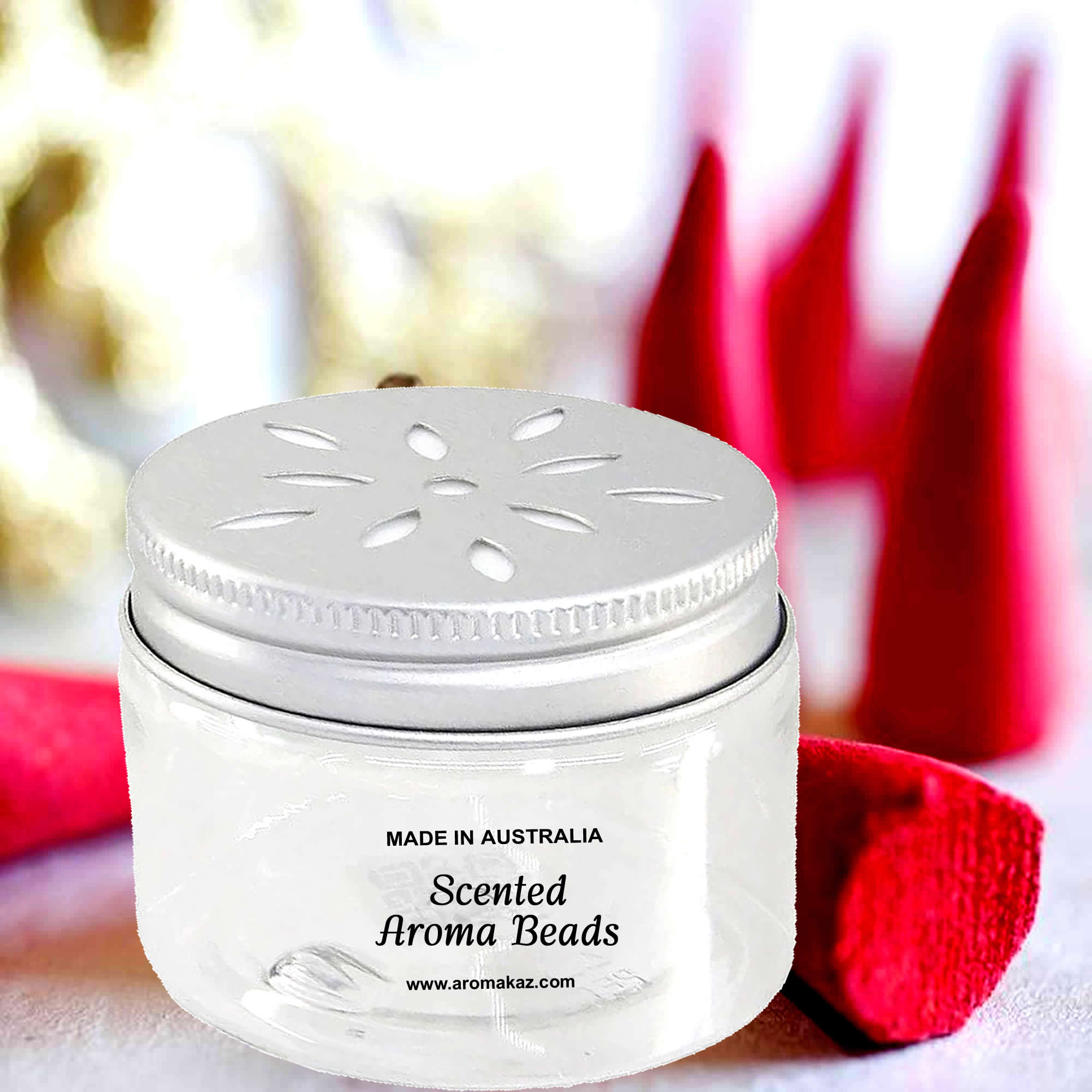 Dragons Blood Air Freshener Aroma Beads – vegan, cruelty-free featuring a bold resinous incense aroma, handmade in Australia.