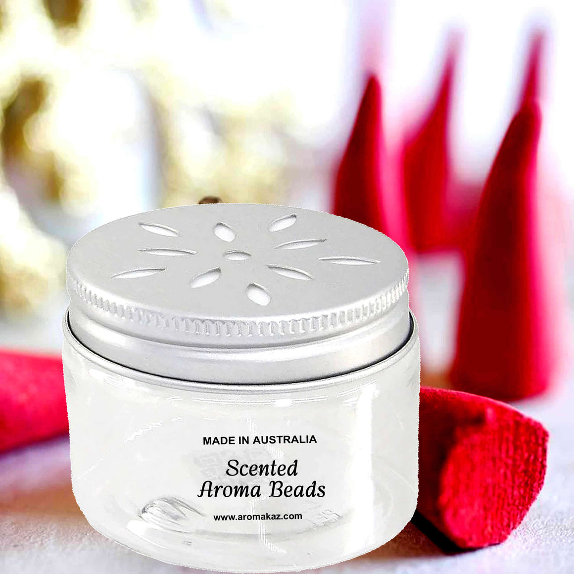 Dragons Blood Air Freshener Aroma Beads – vegan, cruelty-free featuring a bold resinous incense aroma, handmade in Australia.