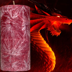 Dragons Blood Scented Palm Wax Pillar Candle