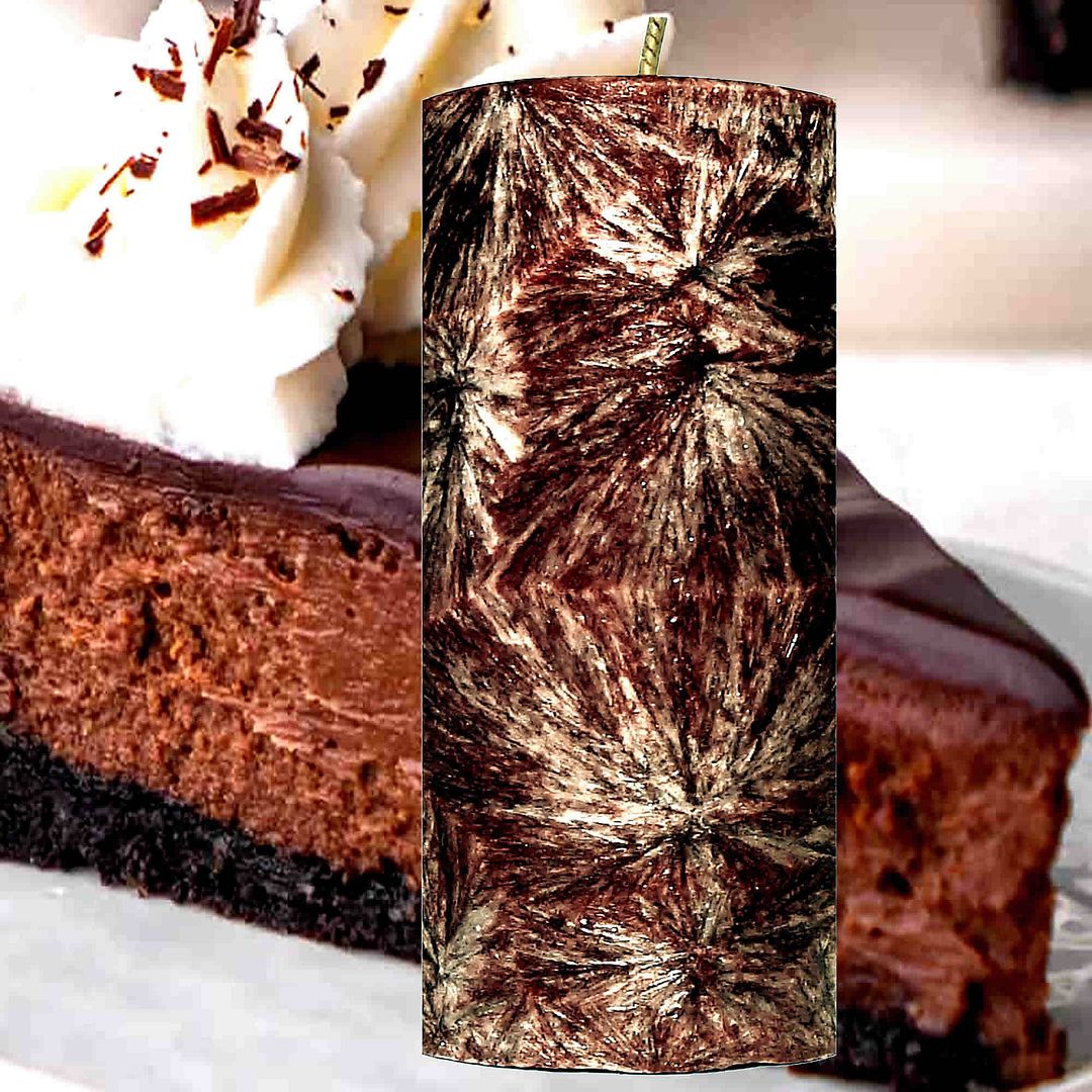 Chocolate Cheesecake Palm Wax Pillar Candle