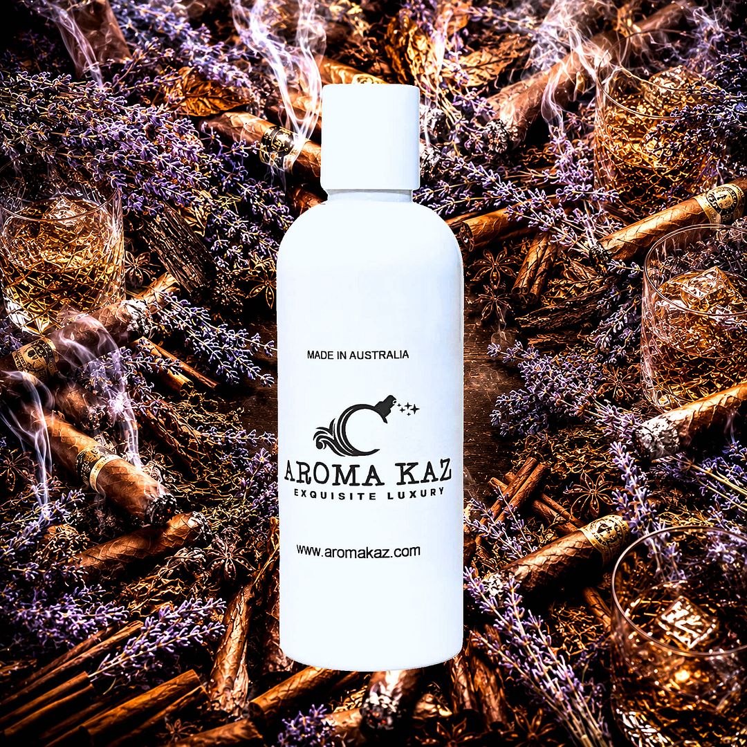 Lavender Tobacco Body Massage Oil – vegan, cruelty-free, plant-based hydrating oil with calming lavender and smooth warm tobacco notes, handmade in Australia.