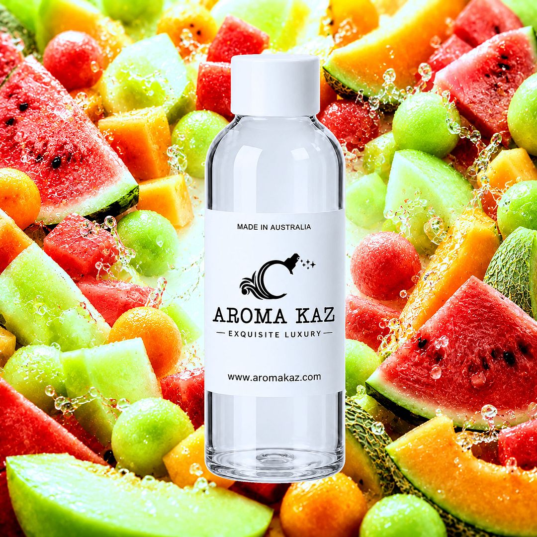 Wild Mixed Melons fragrance oil for candle making, soap making and perfume blending – vegan, cruelty-free featuring sweet juicy mixed melon fragrance, handmade in Australia.