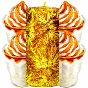 Vanilla Caramel Scented Palm Wax Pillar Candle – Vegan, Cruelty-Free, Made in Australia - Long-Lasting Fragrance – Perfect for Weddings, Birthdays, Christmas Gifts & All Occasions