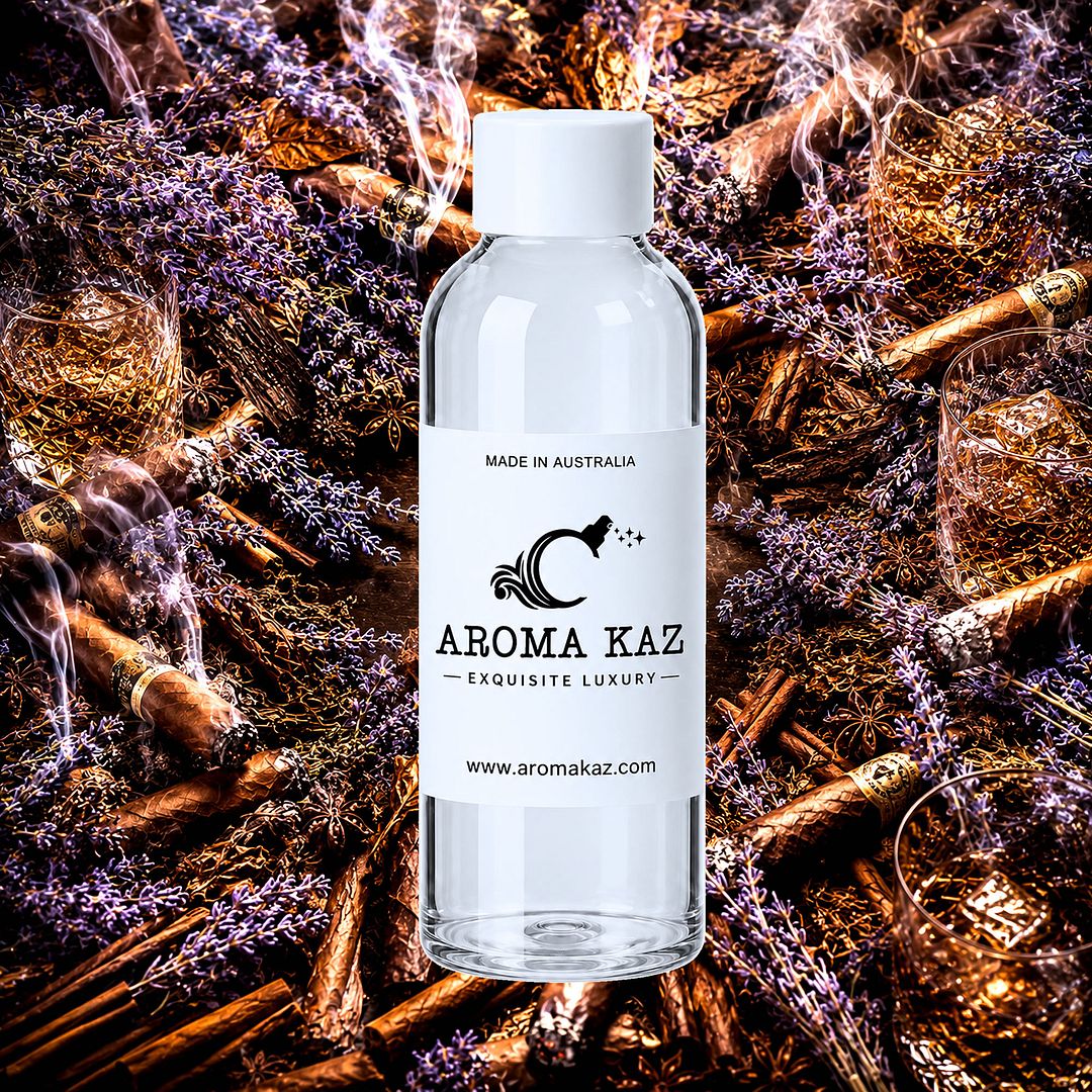 Lavender Tobacco fragrance oil for candle making, soap making and perfume blending – vegan, cruelty-free featuring floral fresh lavender, rich patchouli, warm spices and tobacco notes, handmade in Australia.