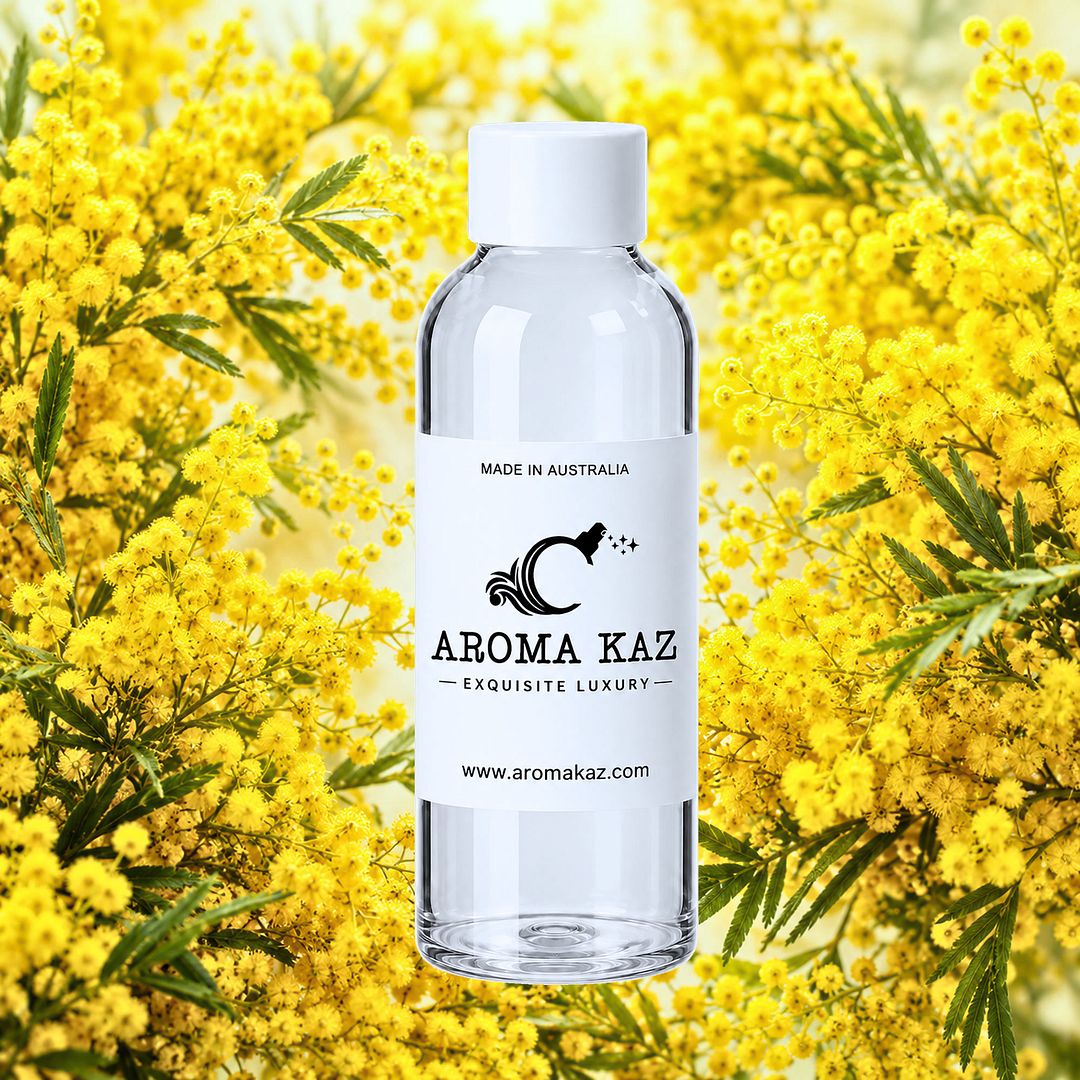 Australian Golden Wattle fragrance oil for candle making, soap making and perfume blending – vegan, cruelty-free featuring native wattle blossoms, handmade in Australia.