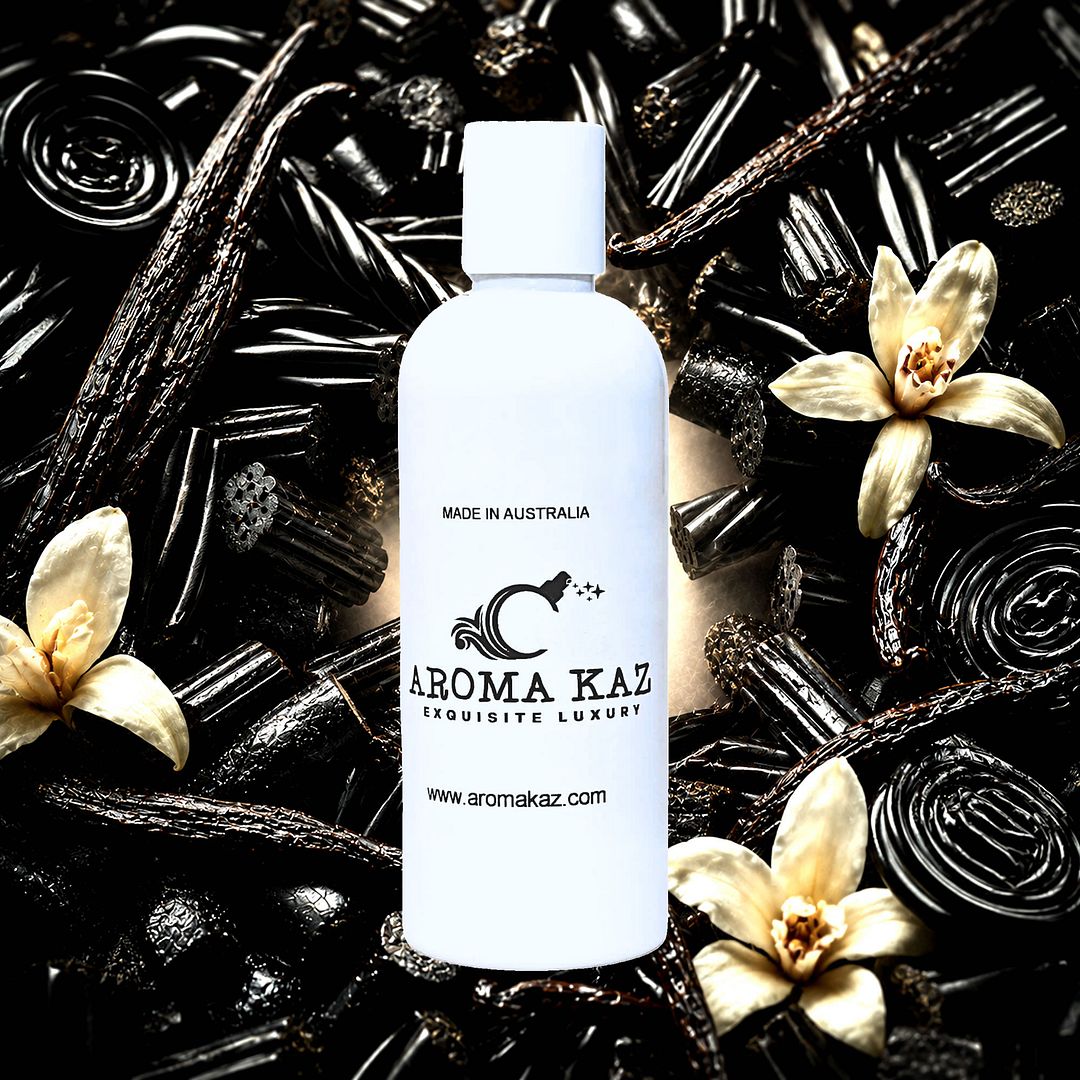 Black Licorice & Vanilla Body Wash Shower Gel – vegan, cruelty-free featuring with sweet vanilla and bold licorice notes, handmade in Australia.