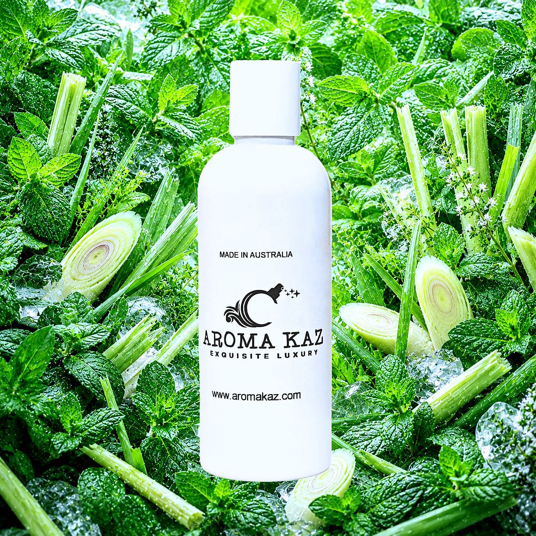 Lemongrass & Wild Mint Body Wash Shower Gel – vegan, cruelty-free featuring cool wild mint and uplifting lemongrass, handmade in Australia.