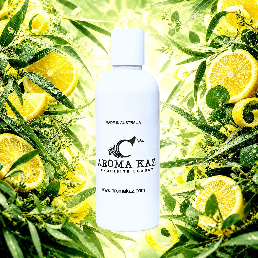 Eucalyptus & Lemon Body Massage Oil – vegan, cruelty-free, plant-based hydrating oil with bright lemon and invigorating eucalyptus, handmade in Australia.