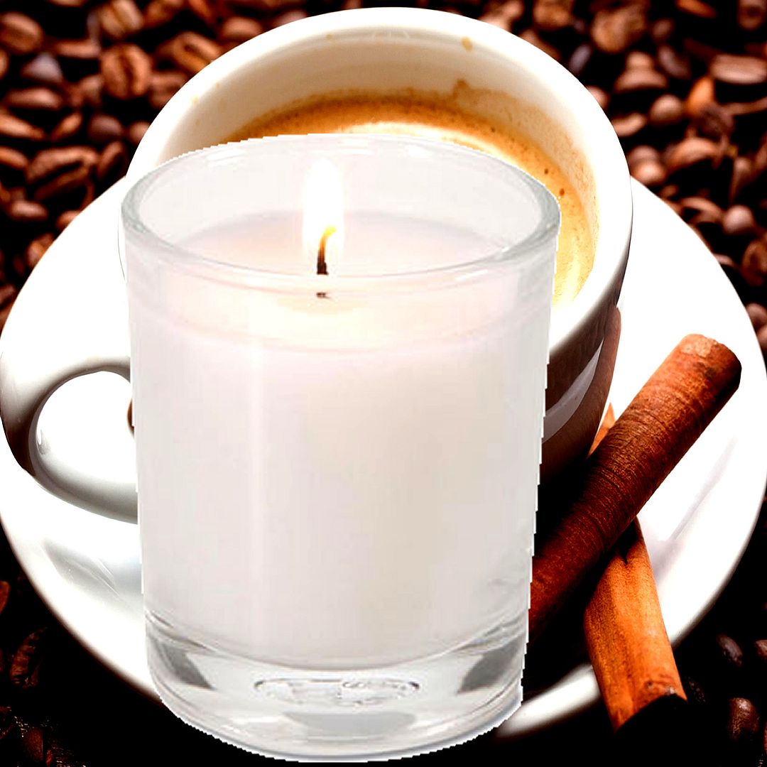 Coffee Cinnamon & Vanilla Scented Eco Soy Votive Candles Hand Poured