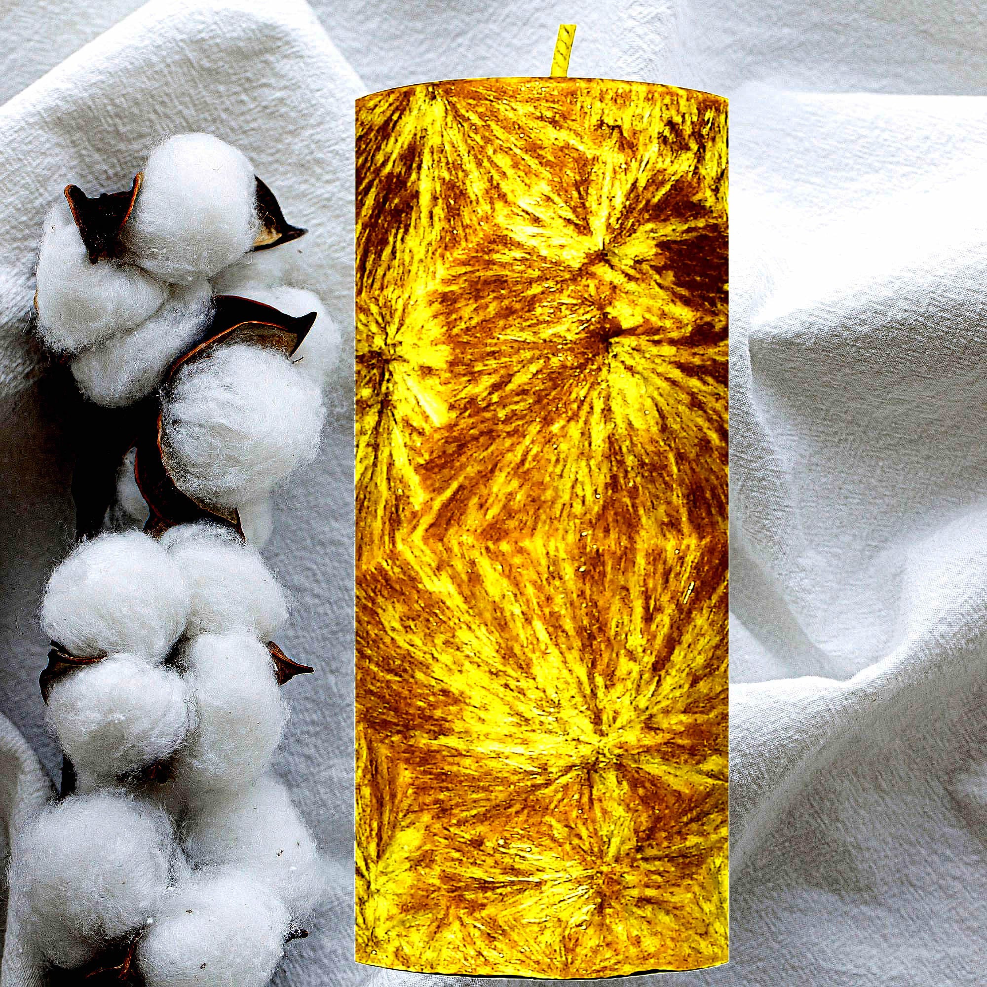 Egyptian Cotton Pillar Candle – Plant-Based, Eco-Friendly, Vegan, Cruelty Free