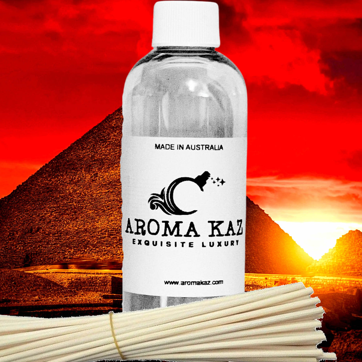 Egyptian Sandalwood Diffuser Fragrance Oil with Reeds – Vegan Cruelty-Free Home Aroma