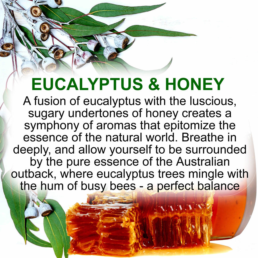 Eucalyptus & Honey Diffuser Fragrance Oil with Reeds – Vegan Cruelty-Free Home Aroma