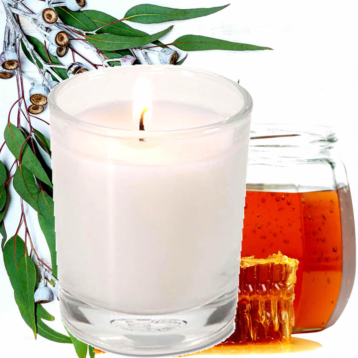 Eucalyptus & Honey Eco Soy Votive Candles – Clean Burn, Plant-Based, Vegan & Pet Safe