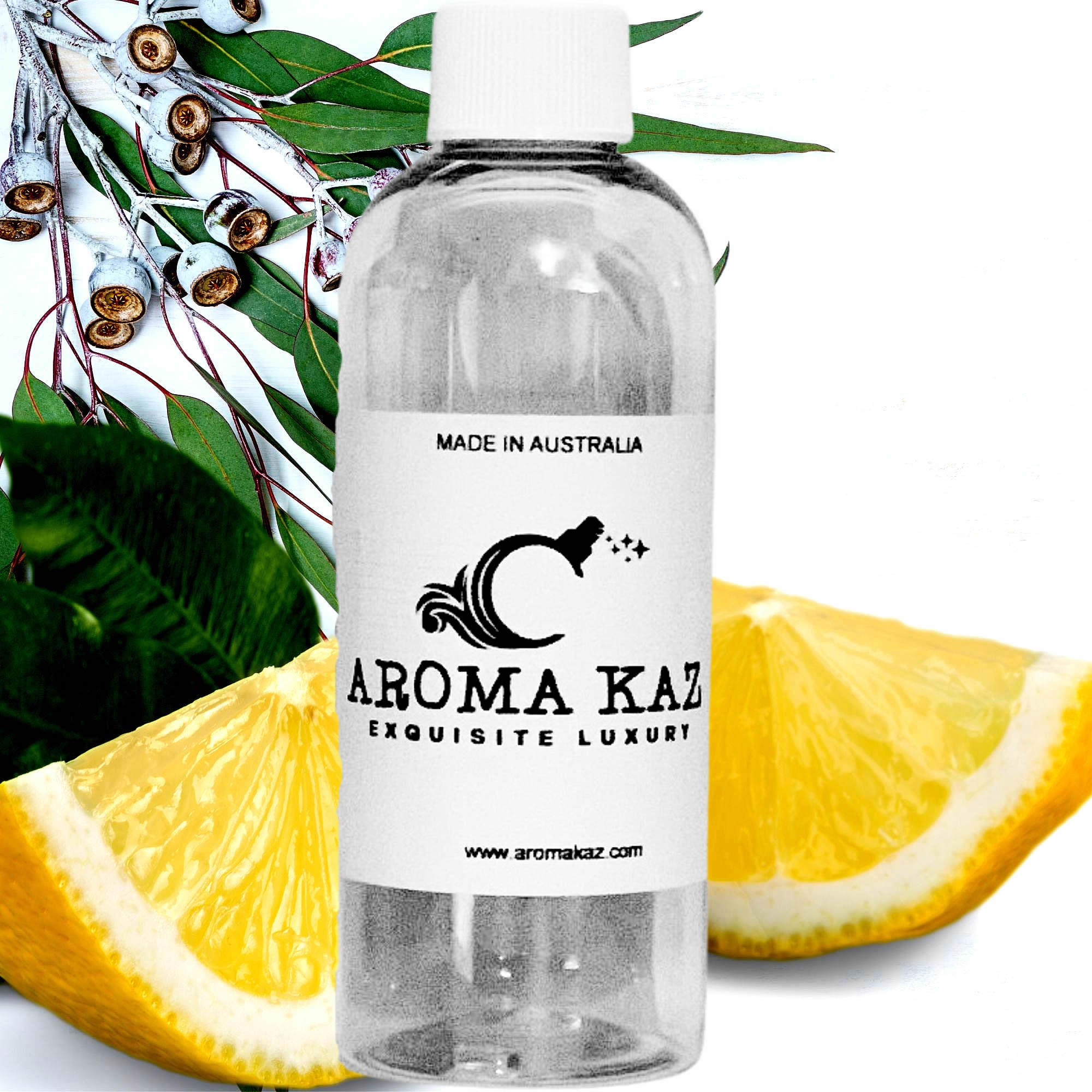 Eucalyptus & Lemon fragrance oil for candle making, soap making and perfume blending – vegan, cruelty-free featuring bright lemon and invigorating eucalyptus, handmade in Australia.