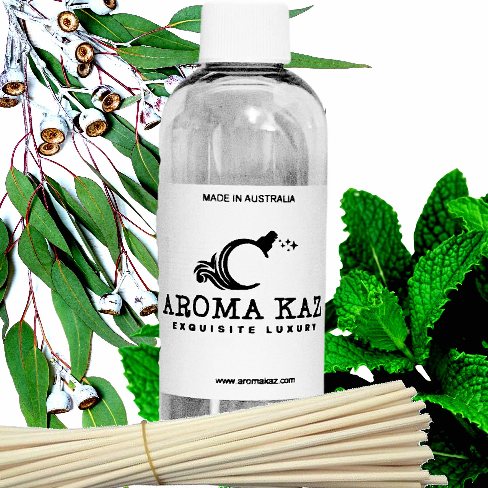 Eucalyptus & Spearmint Diffuser Fragrance Oil with Reeds – Vegan Cruelty-Free Home Aroma