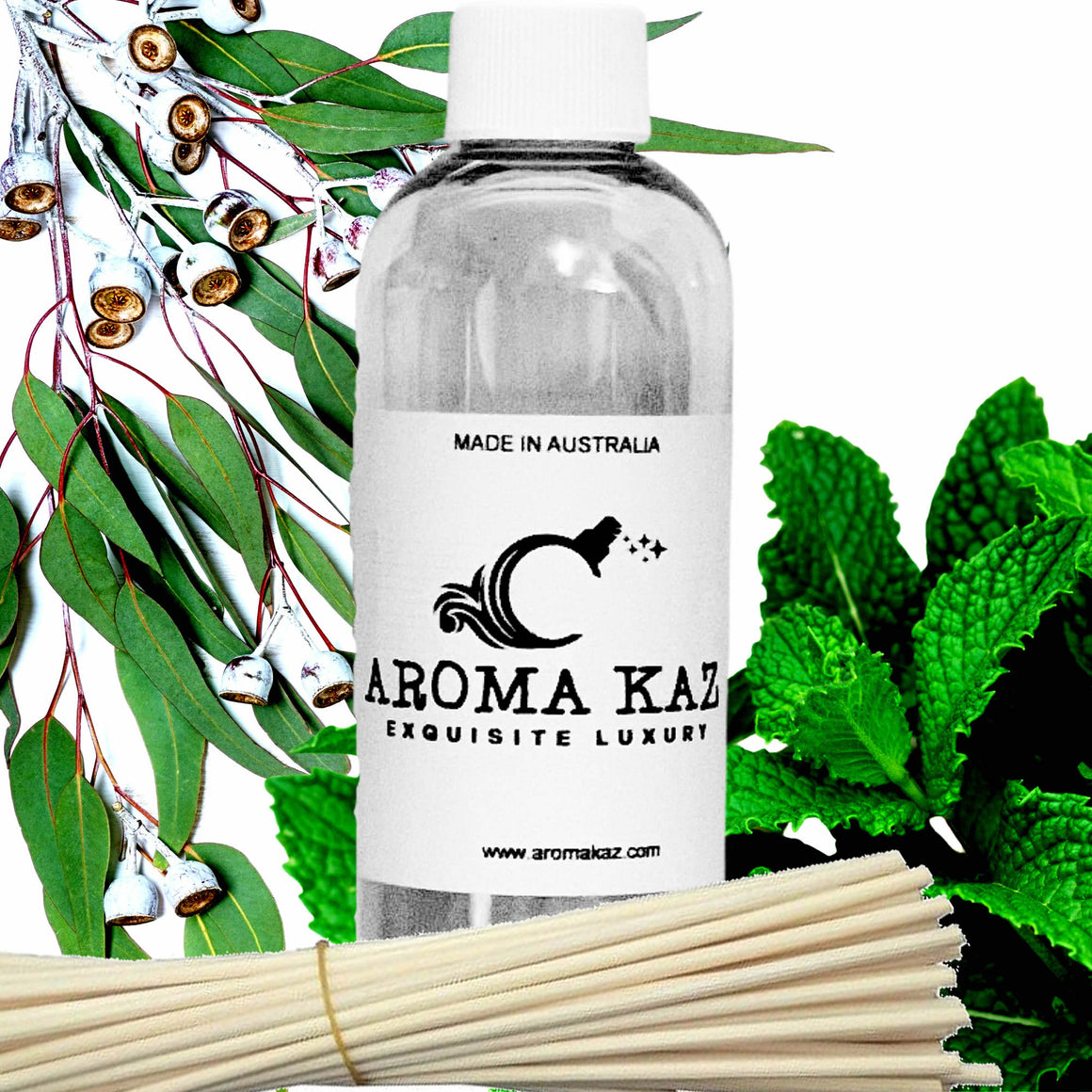 Eucalyptus & Spearmint Diffuser Fragrance Oil with Reeds – Vegan Cruelty-Free Home Aroma