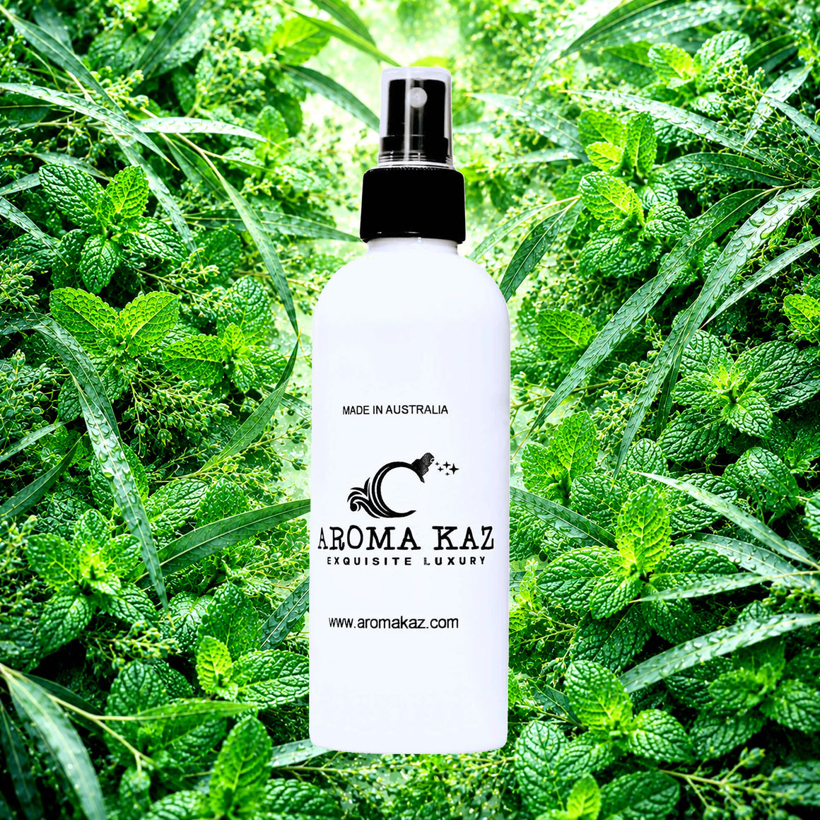 Eucalyptus & Spearmint Room Linen Car Air Freshener Spray Deodoriser eco-friendly vegan, cruelty-free body fragrance featuring refreshing spearmint and eucalyptus notes, made in Australia.