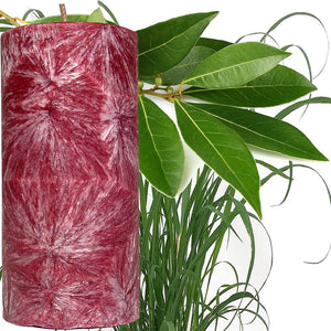 Eucalyptus & Citronella Scented Palm Wax Pillar Candle