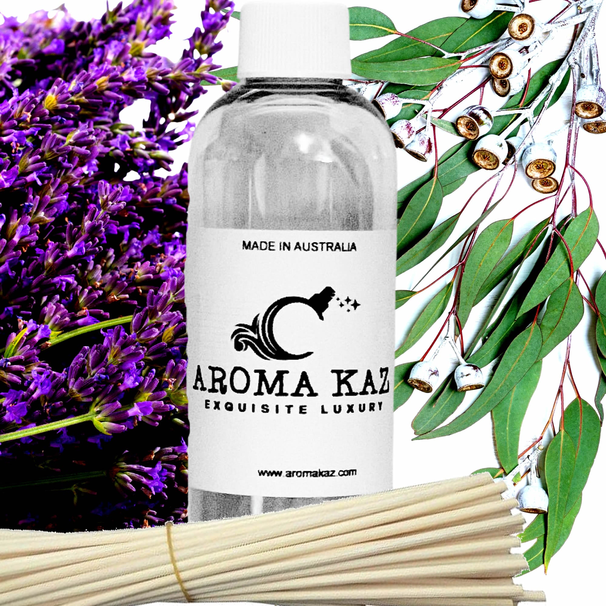 Eucalyptus & Lavender Diffuser Fragrance Oil with Reeds – Vegan Cruelty-Free Home Aroma