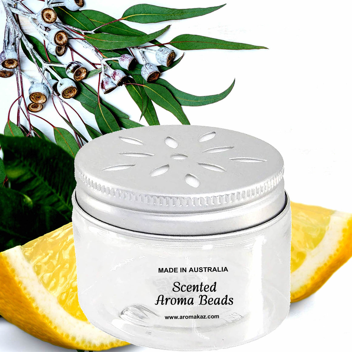 Eucalyptus & Lemon Air Freshener Aroma Beads - Room, Car, Pantry, Pet Areas, Linen