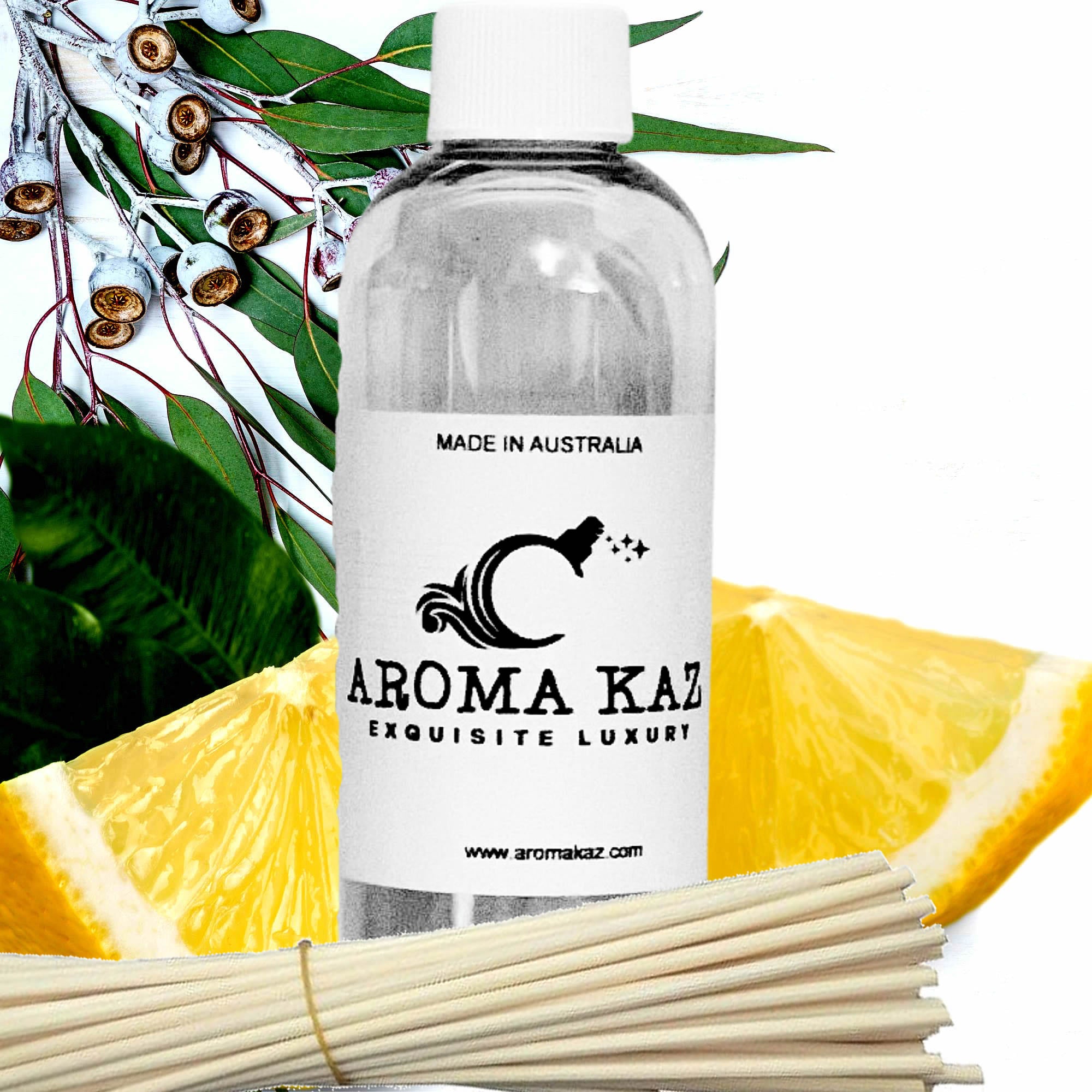 Eucalyptus & Lemon Diffuser Fragrance Oil with Reeds – Vegan Cruelty-Free Home Aroma