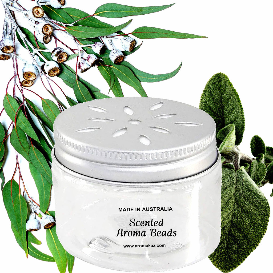 Eucalyptus & Wild Sage Air Freshener Aroma Beads - Room, Car, Pantry, Pet Areas, Linen