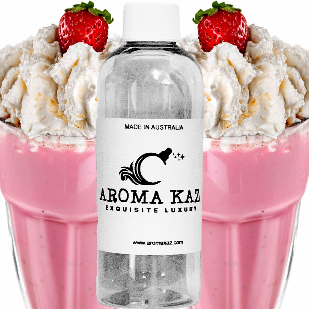Strawberry Milkshake Vegan candle and soap making fragrance oil, cruelty-free and made in Australia. Ideal for DIY crafts, candles, soaps, bath body and home fragrance projects.