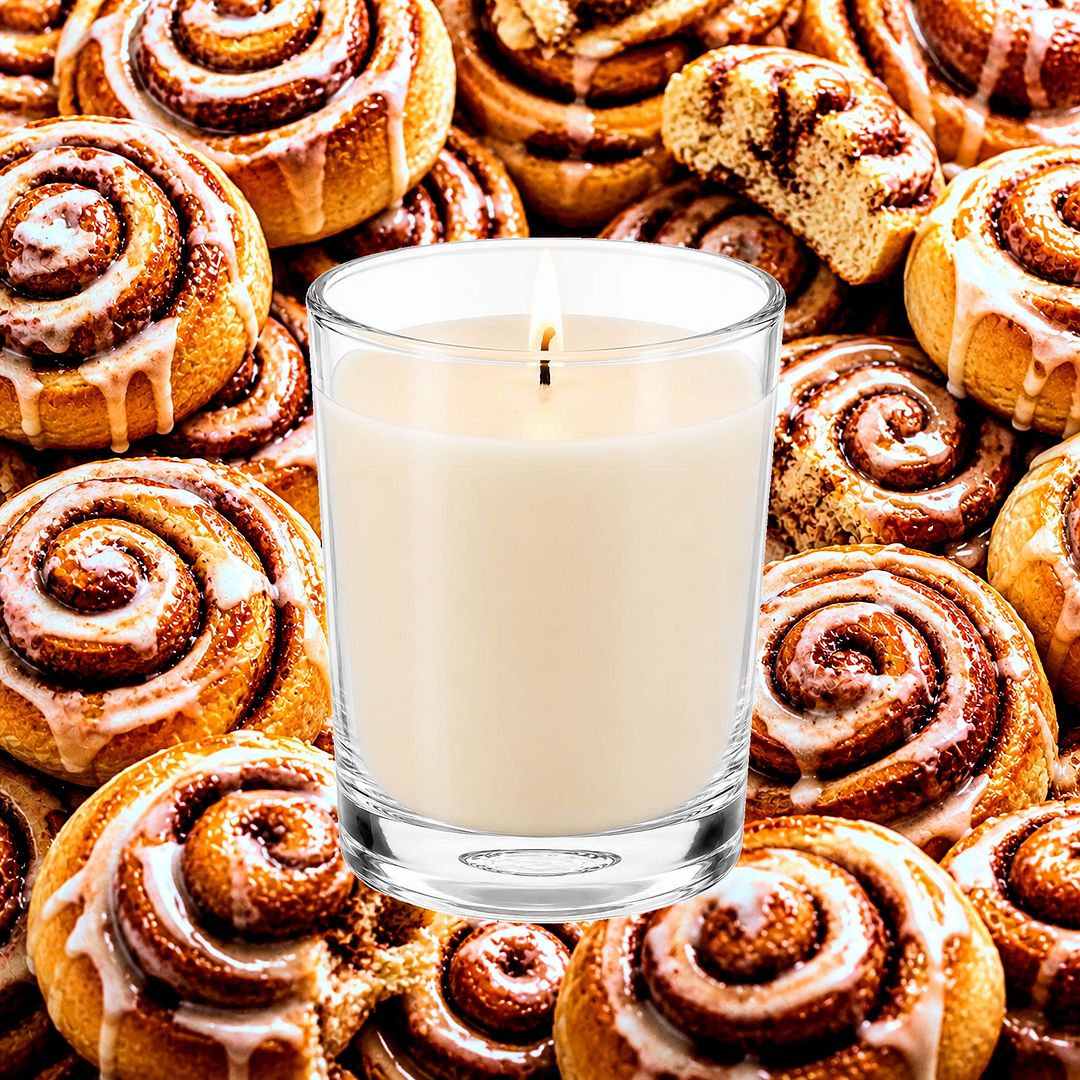Cinnamon Buns Scented Votive Candles eco soy plant based – vegan, cruelty-free featuring warm baked cinnamon aroma, handmade in Australia.