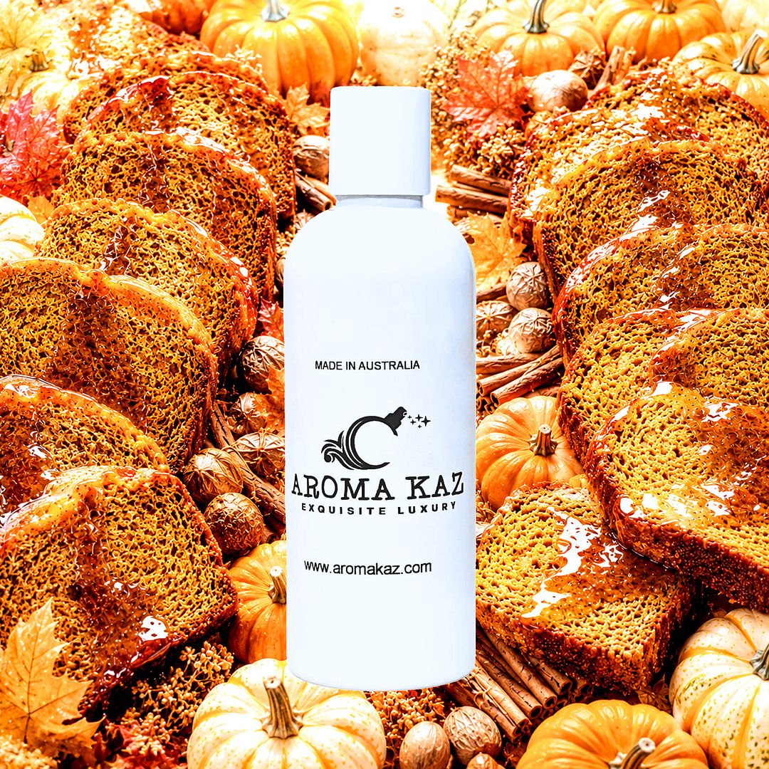 Maple Pumpkin Bread Body Massage Oil – vegan, cruelty-free, plant-based hydrating oil with spiced pumpkin bread, nutmeg, allspice and sweet maple syrup, handmade in Australia.