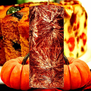 Pumpkin Fruit Cake Scented Palm Wax Pillar Candle – Vegan, Cruelty-Free, Made in Australia - Long-Lasting Fragrance – Perfect for Weddings, Birthdays, Christmas Gifts & All Occasions
