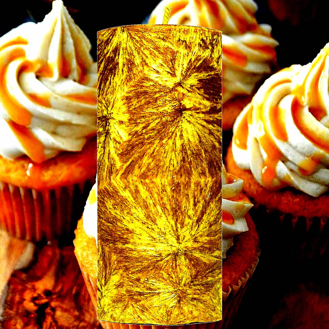Vanilla Caramel Cupcakes Scented Palm Wax Pillar Candle – Vegan, Cruelty-Free, Made in Australia - Long-Lasting Fragrance – Perfect for Weddings, Birthdays, Christmas Gifts & All Occasions