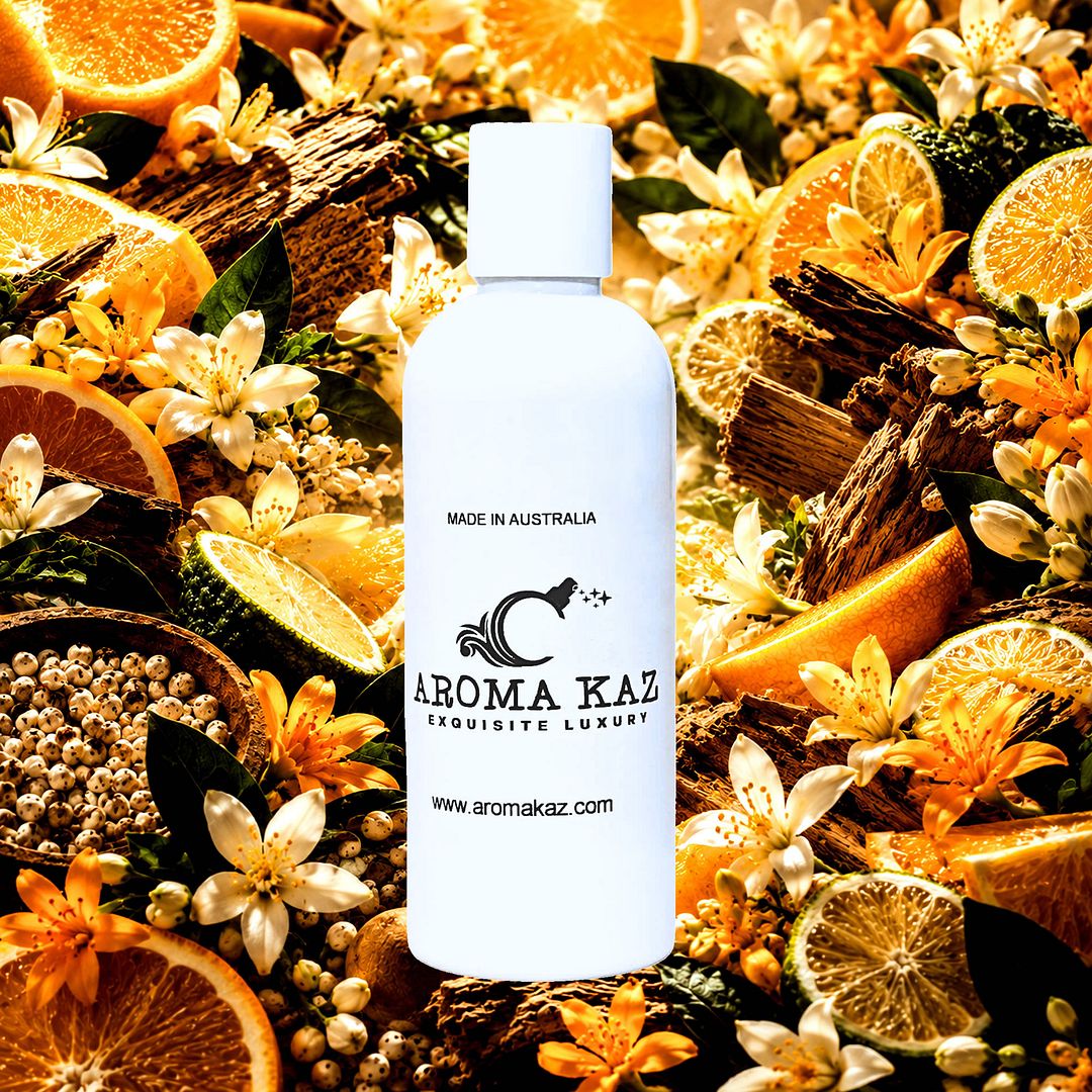 White Pepper Orange Blossoms Body Wash Shower Gel – vegan, cruelty-free featuring bright orange blossoms and a hint of warm white pepper, handmade in Australia.