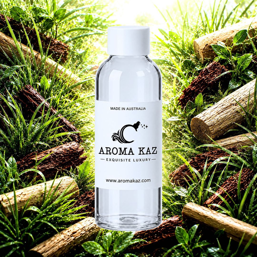 Sandalwood & Citronella fragrance oil for candle making, soap making and perfume blending – vegan, cruelty-free featuring warm sandalwood and crisp citronella notes, handmade in Australia.