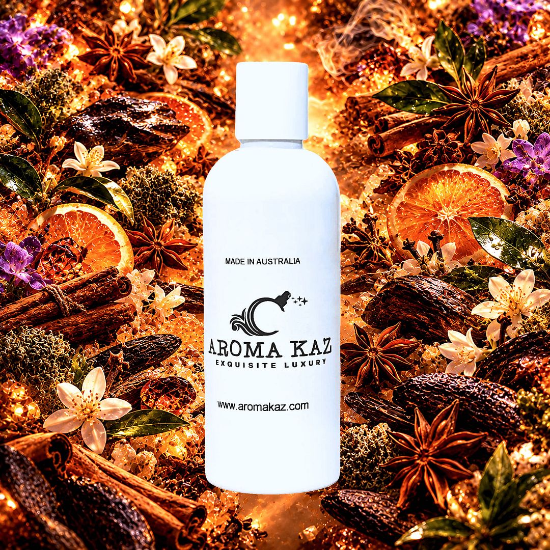 Mystic Arabian Knights Body Massage Oil – vegan, cruelty-free, plant-based hydrating oil with deep exotic spices, warm woods, and rich amber, handmade in Australia.