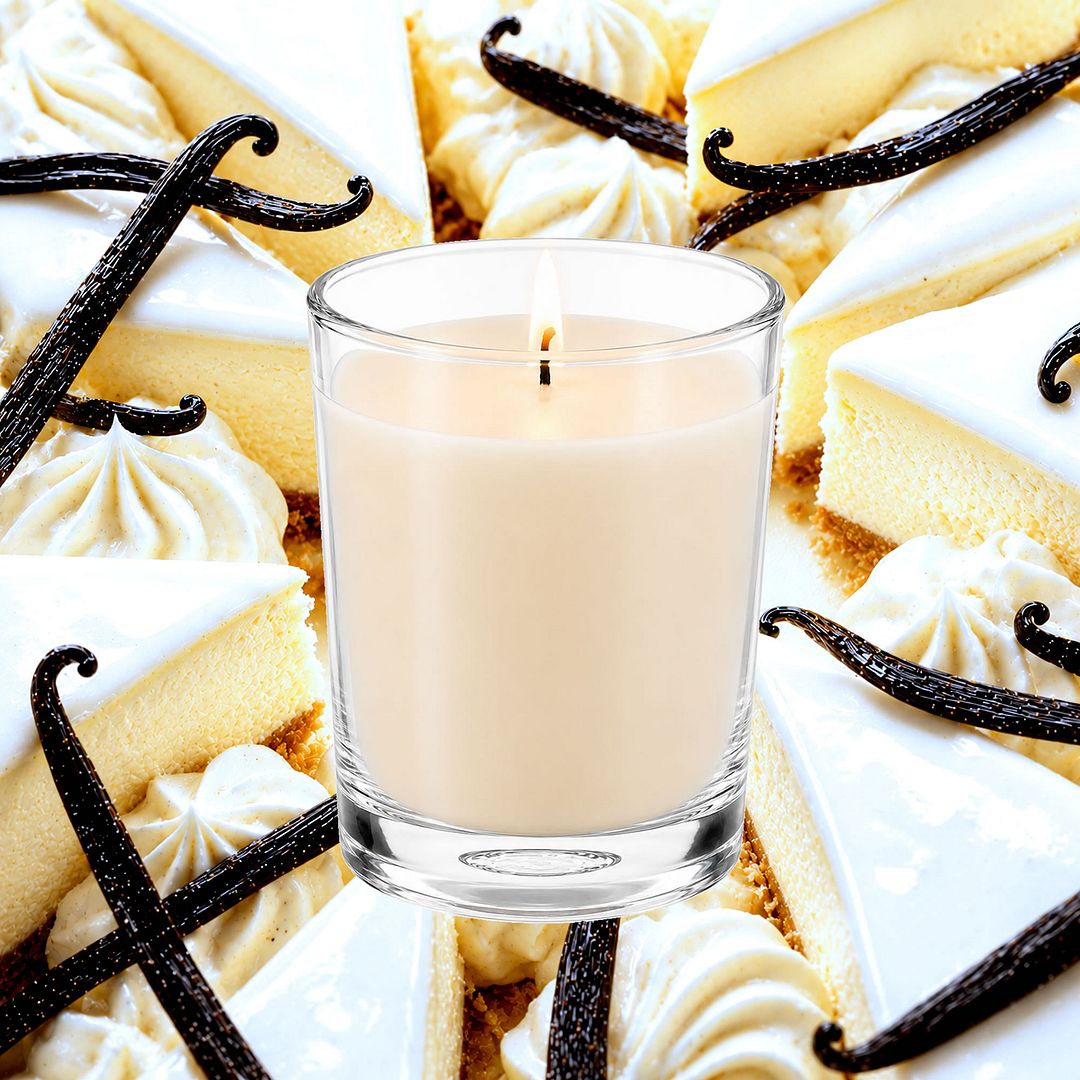 French Vanilla Cheesecake Scented Votive Candles eco soy plant based – vegan, cruelty-free featuring freshly baked cheesecake and creamy vanilla aroma, handmade in Australia.
