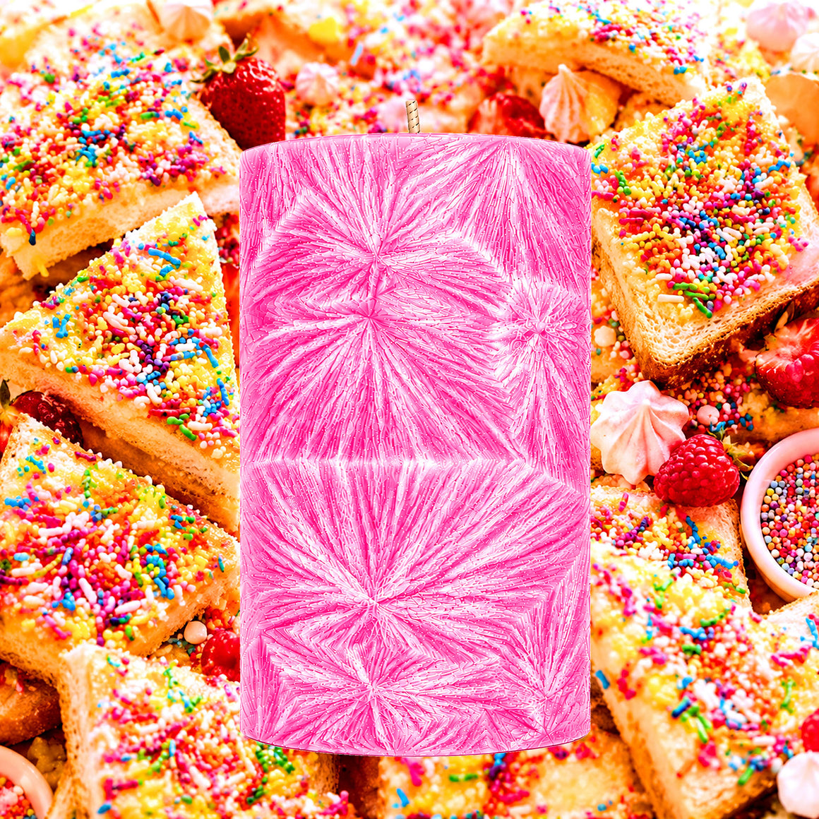 Fairy Bread Pillar Candle