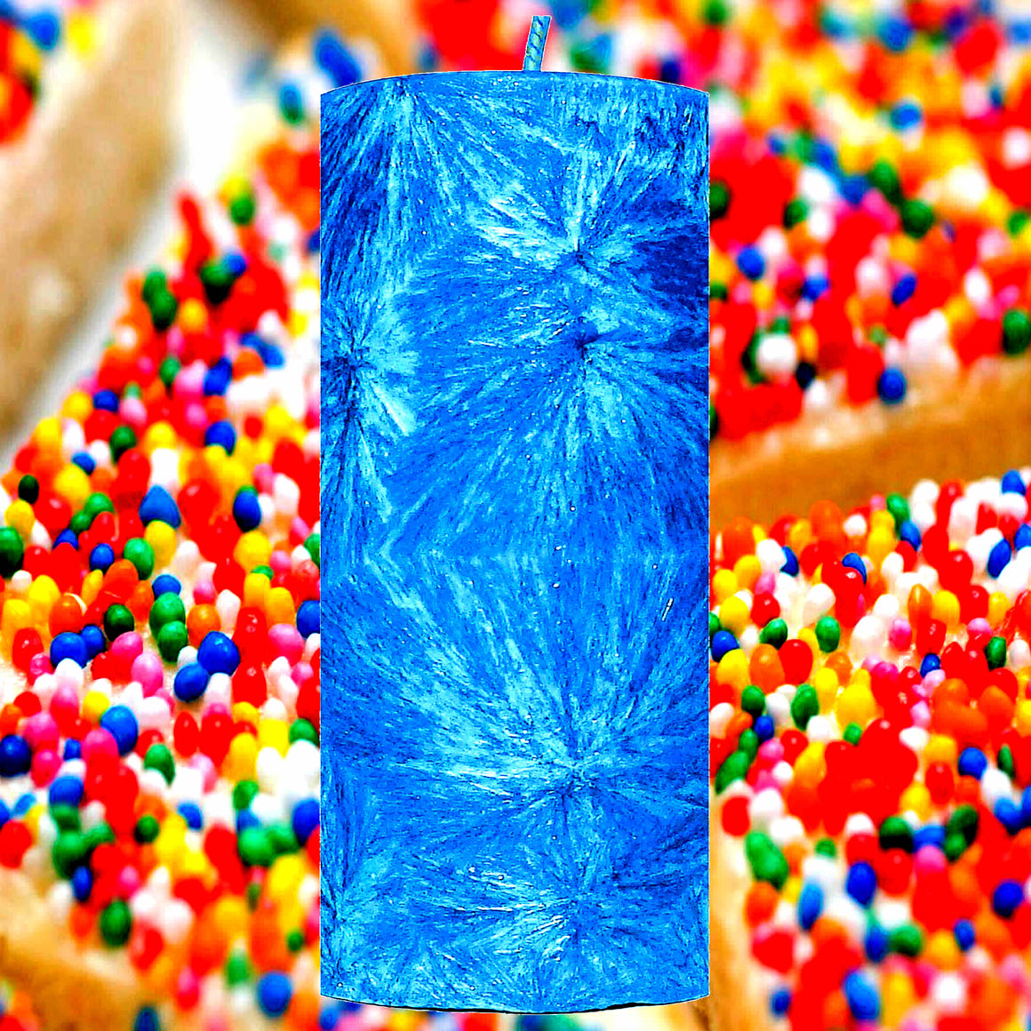 Fairy Bread Pillar Candle – Plant-Based, Eco-Friendly, Vegan, Cruelty Free