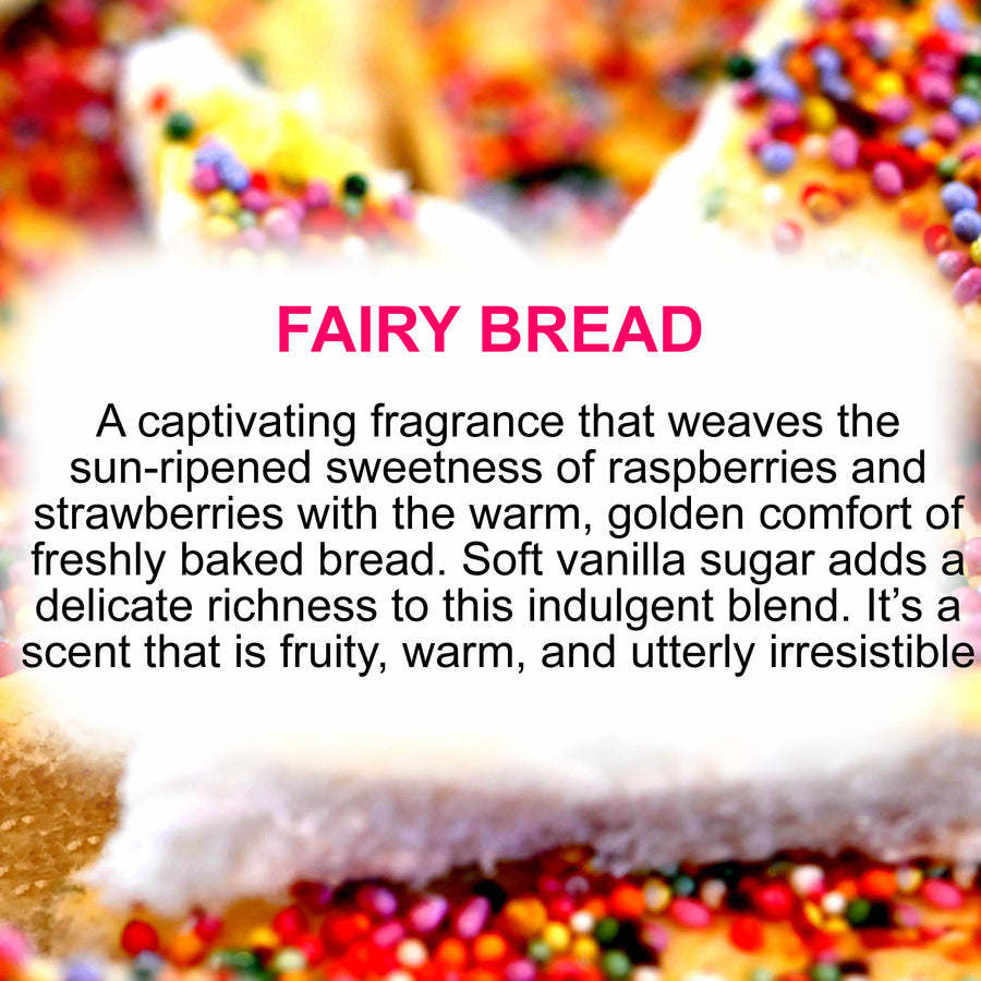 Fairy Bread Car Air Freshener Spray Deodoriser – eco-friendly, vegan, cruelty-free handmade featuring sweet vanilla and fruity sprinkle aroma, handmade in Australia.