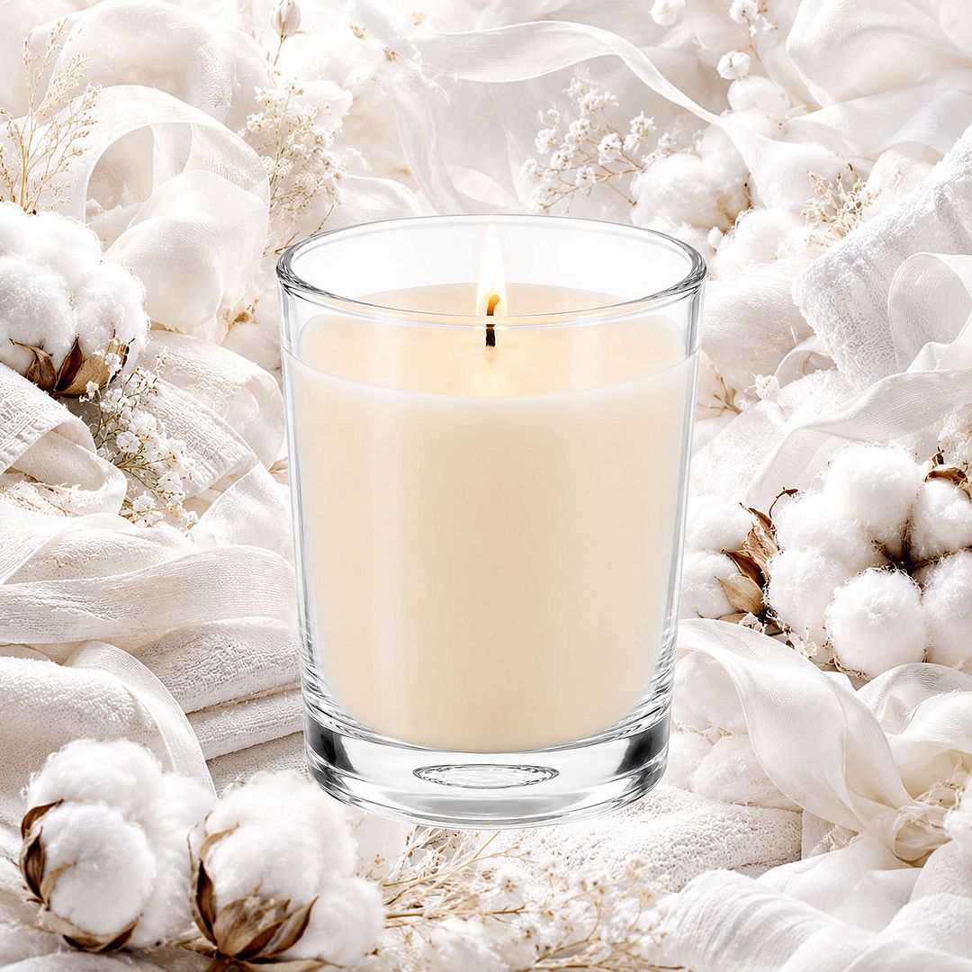 Clean Fresh Linen Scented Votive Candles eco soy plant based – vegan, cruelty-free featuring soft airy fresh linen fragrance, handmade in Australia.
