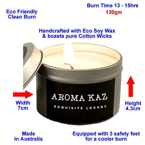 Marshmallow Mint Scented Eco Soy Tin Candles Hand Poured