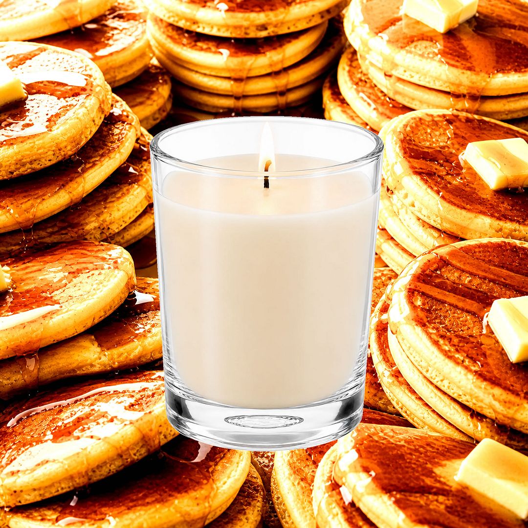 Pancakes & Maple Syrup Scented Votive Candles eco soy plant based – vegan, cruelty-free featuring fluffy pancake sweetness and rich maple syrup, handmade in Australia.