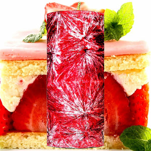 Strawberry Shortcake Scented Palm Wax Pillar Candle – Vegan, Cruelty-Free, Made in Australia - Long-Lasting Fragrance – Perfect for Weddings, Birthdays, Christmas Gifts & All Occasions