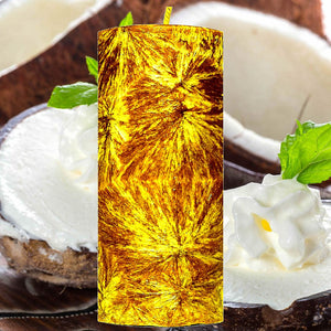 Vanilla Coconut Scented Palm Wax Pillar Candle – Vegan, Cruelty-Free, Made in Australia - Long-Lasting Fragrance – Perfect for Weddings, Birthdays, Christmas Gifts & All Occasions