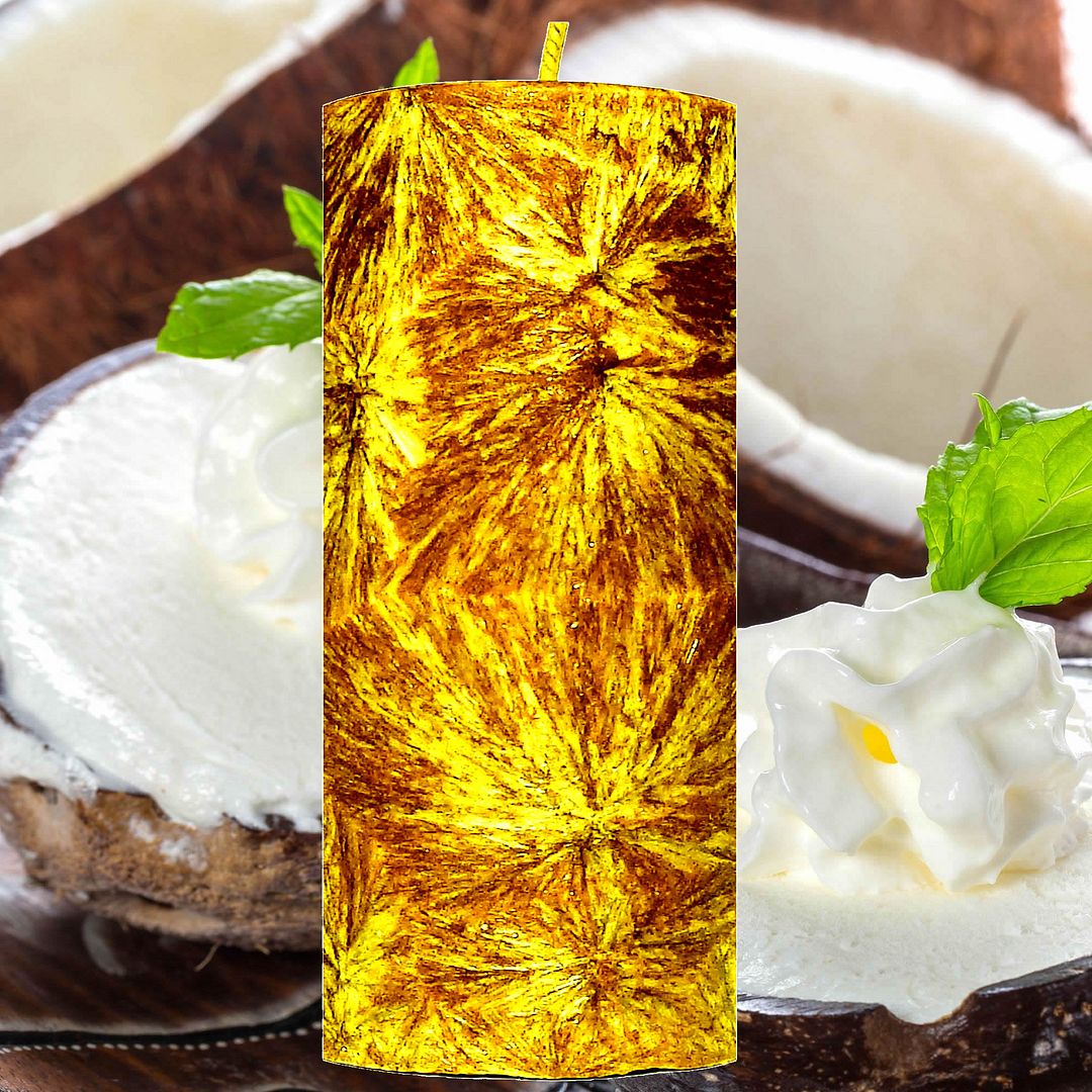 Vanilla Coconut Scented Palm Wax Pillar Candle – Vegan, Cruelty-Free, Made in Australia - Long-Lasting Fragrance – Perfect for Weddings, Birthdays, Christmas Gifts & All Occasions