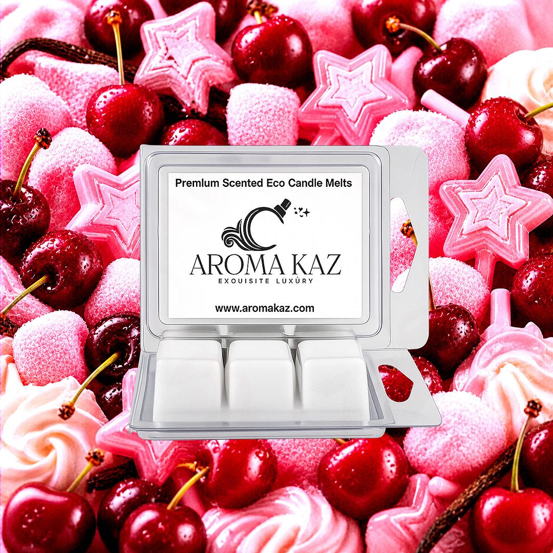 Cherry Musk Vanilla eco soy wax melts – vegan, cruelty-free featuring cherry, vanilla and pink sugar musk blend, handmade in Australia.