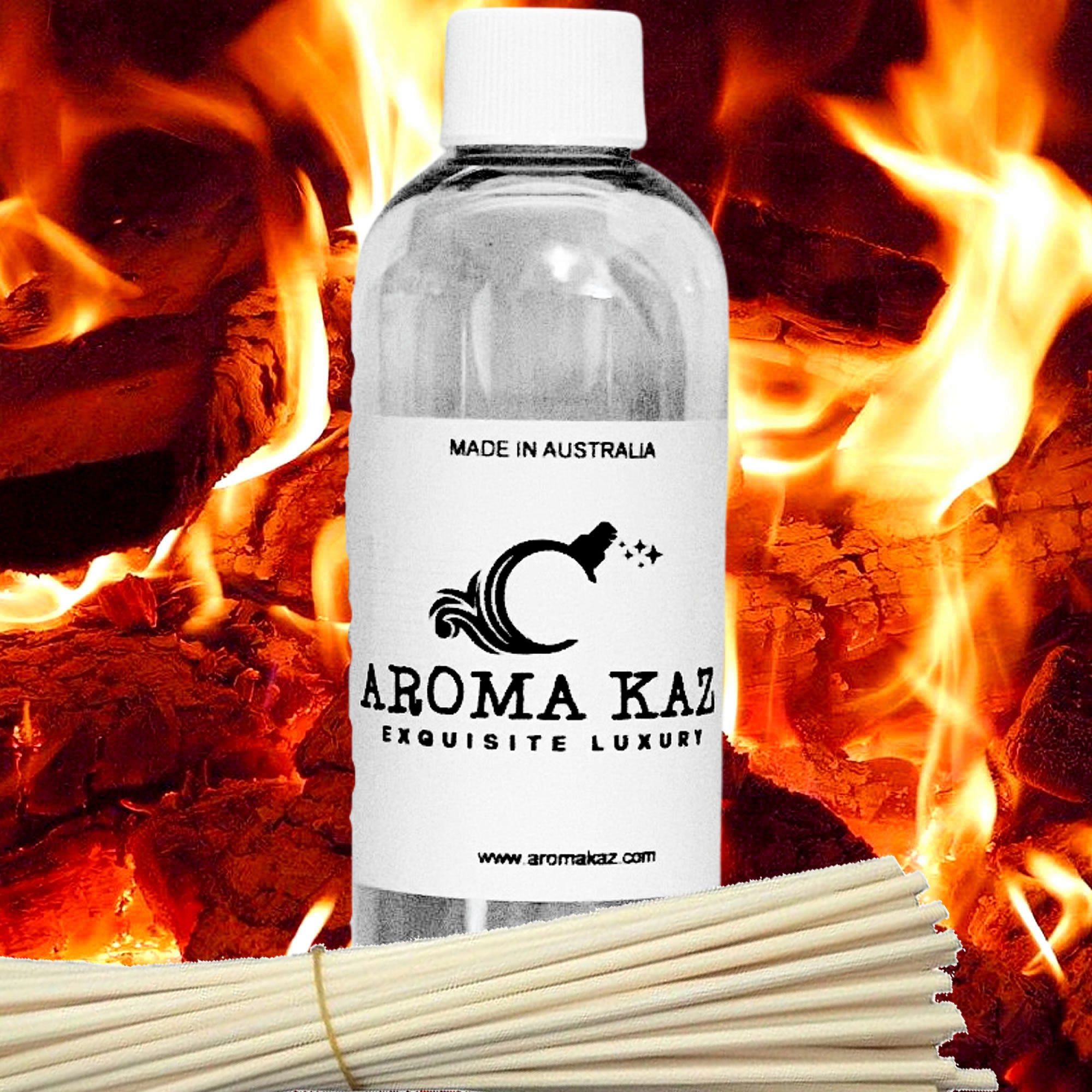 Firewood & Woodsmoke Diffuser Fragrance Oil with Reeds – Vegan Cruelty-Free Home Aroma