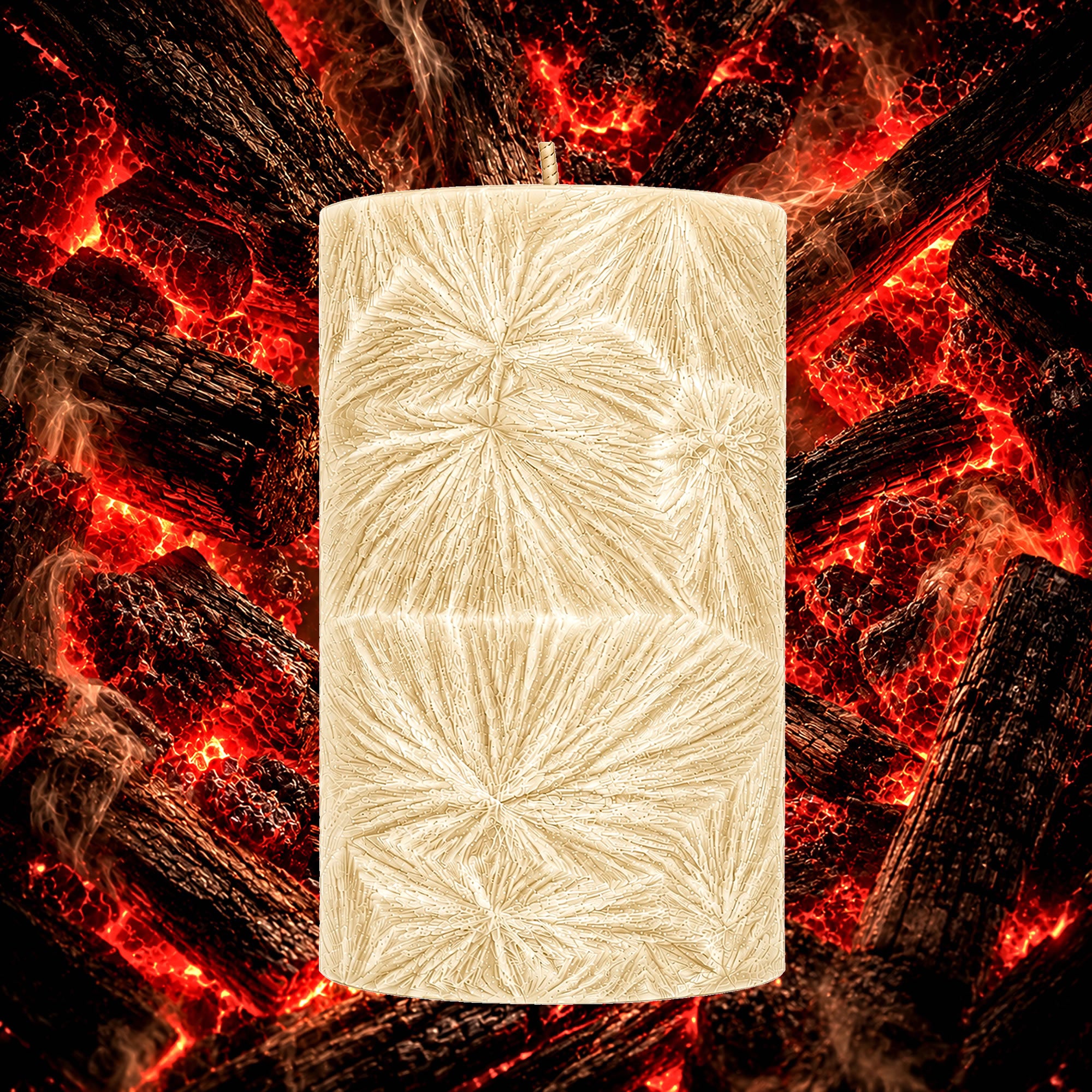 Firewood & Woodsmoke Pillar Candle
