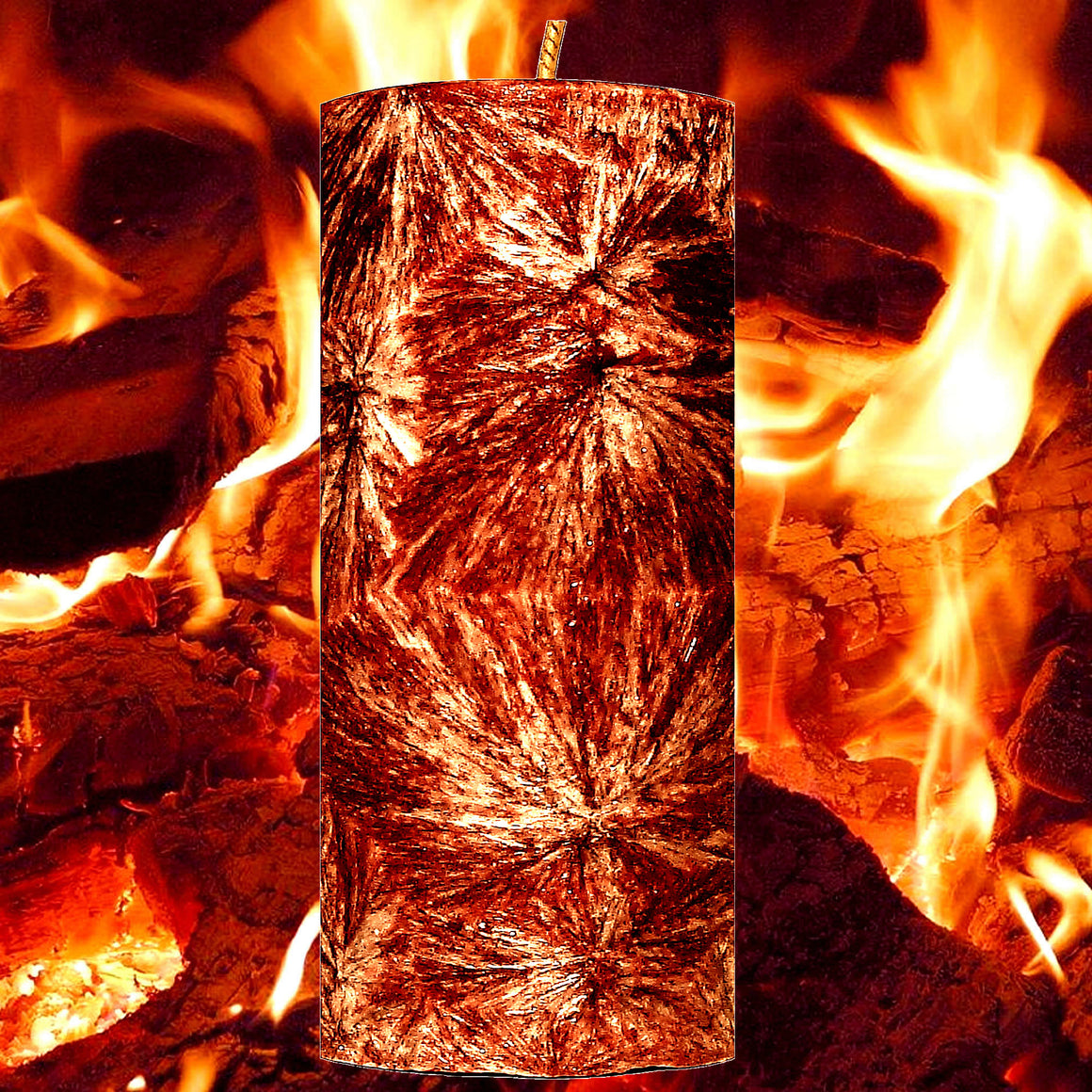 Firewood & Woodsmoke Pillar Candle – Plant-Based, Eco-Friendly, Vegan, Cruelty Free