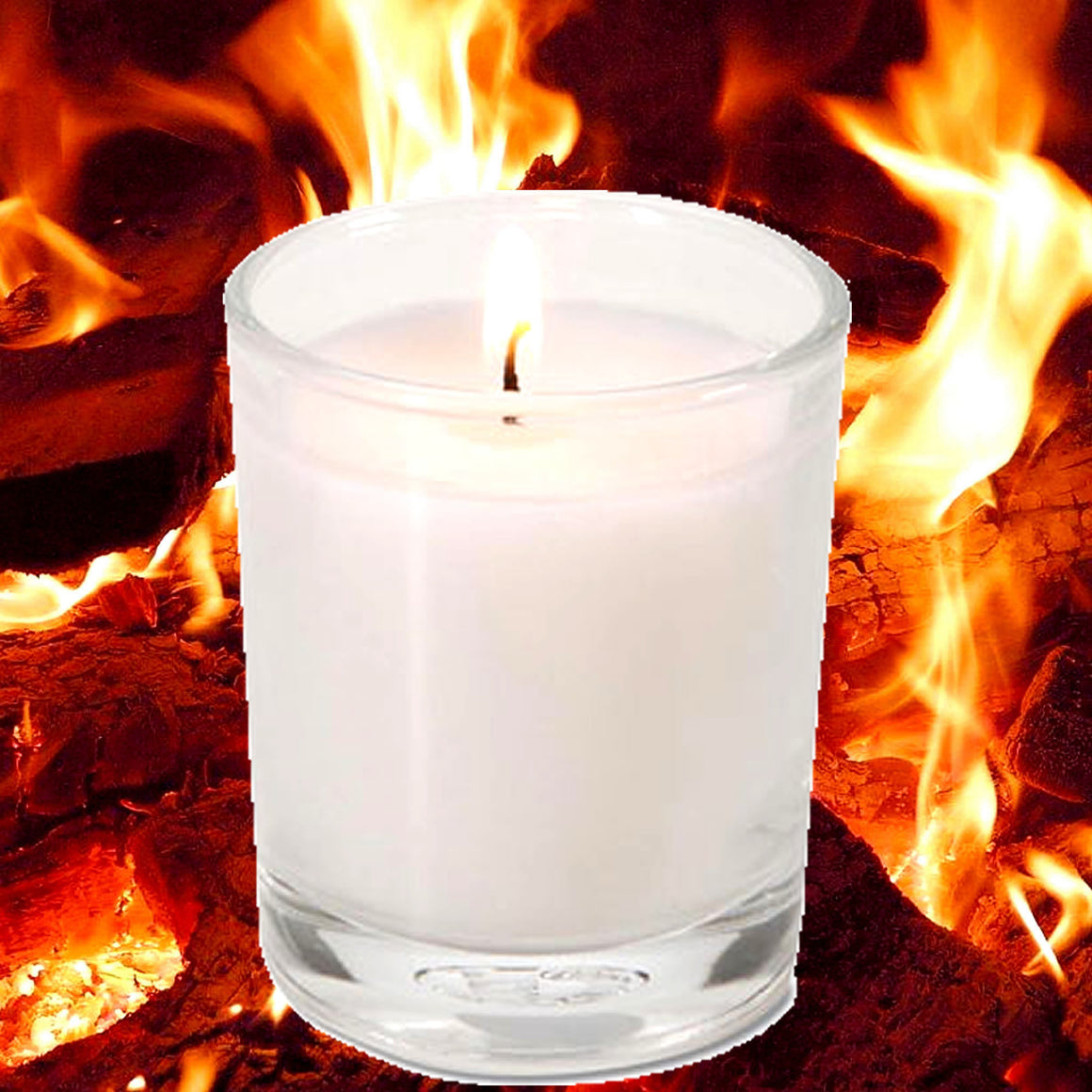 Firewood & Woodsmoke Eco Soy Votive Candles – Clean Burn, Plant-Based, Vegan & Pet Safe