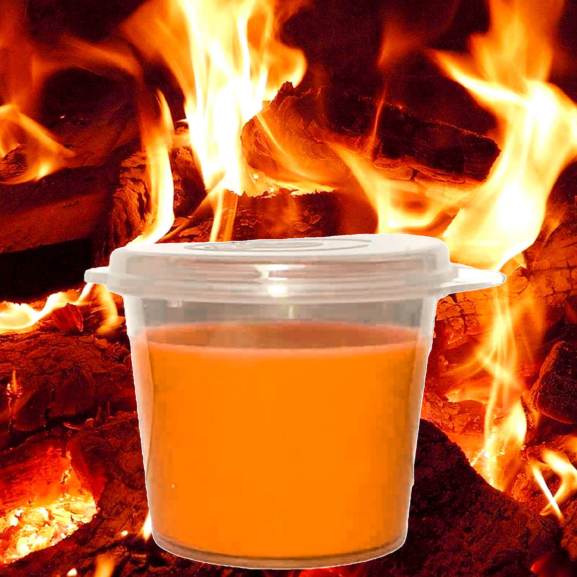 Firewood & Woodsmoke Soy Candle Melt Shot Pots – Plant-Based, Vegan, Cruelty-Free, Hand-Poured